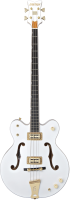 Gretsch G6136LSB White Falcon™ Bass, 34' Scale, Ebony Fingerboard, White Бас-гитара полуакустическая, цвет белый