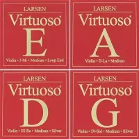 Комплект струн для скрипки larsen virtouso sv226901 - комплект струн для скрипки с богатым детальным мощным тембром. среднее натяжение, ми с шариком