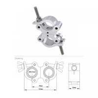 KCP-832ST Half Swivel Coupler w/Stainless Steel Parts. Хомут двойной KUPO