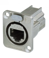 Neutrik NE8FDX-P6- Панельный проходной экранированный переходник etherCON RJ45 CAT5/6a (розетка-розетка) с фланцем типа D