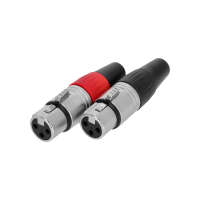 Adam hall k3cxf3pair - разъем xlr (f), красный и черный, пара