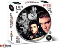 Подставки из винила ELVIS PRESLEY - 8 PIECES COASTER SET WITH REAL VINYL COASTERS - RETRO MUSIQUE