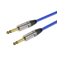 ROXTONE TGJJ100-TBU/5 Кабель инструментальный, синий, 7mm, 2x6,3 mono Jack, 5м