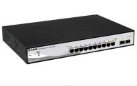 Коммутатор D-Link DGS-1210-10P/F3A [8 портов 10/100/1000Base-T и 2 порта 1000Base-X SFP (8 портов PoE 802.3af/at, PoE-бюджет 65 Вт)]