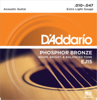 Комплект струн для акустической гитары D'Addario EJ15
