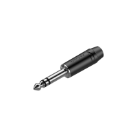 ROXTONE RJ3PP-NS-BN Разъем Jack  1/4" стерео,  размер 72,2*14мм., макс. диаметр кабеля 8,5mm Цвет: черный, поставляется в индивидуальном блистере, по 20 блистеров в коробке, по 20 коробок в упаковке. всего 400штук в упаковке: 46х36х30см.