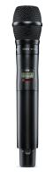 Shure ad2/k9b=-g56 цифровой ручной передатчик с капсюлем ksm9, конденсаторный с двойной диафрагмой, переключаемая диаграмма направленности, 470-638 мгц (рабочий диапазон 470-636 мгц). черный