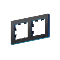 Рамка декоративная Ekinex EK-P2S-GBU, 2-пост, отделка - матовый карбон