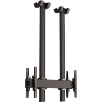 Vogels CD1584 Dual Black- Потолочное крепление для 2 дисплеев диагональю более 65'' («спина-к-спине»), длина штанги 1500 мм, макс. нагрузка 160 кг