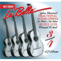 LA BELLA FG134 - нейлон/серебро, для гитары 3/4, длина 57 см FG134