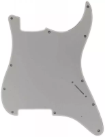 ST-BLANK-WH пластиковый 3-слойный пикгард для электрогитары "Stratocaster", без отверстий под звукосниматели, цвет белый, Donlis