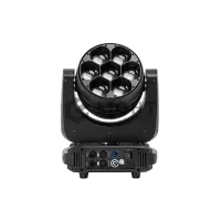 LightCraft Adara 7x40W Osram B-Eye вращающаяся голова заливного света. 7 диодов OSRAM  по 40 Вт. Вращение: Pan : 540°/630° . / Tilt: 270° (16 Bit). Линейная цветовая температура (СТО). Индивидуальное управление каждым диодом.Цифровая коррекция позициониро