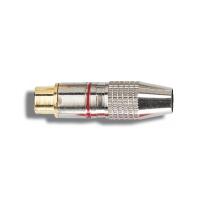 QUIK LOK F234-RE Nickel plated phono socket red