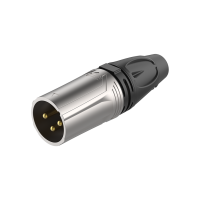 ROXTONE RX3M-NG Разъем cannon кабельный 1шт., папа 3-х контактный, корпус: металл, цвет: серебро, покрытие контактов: золото. Каждый разьем в блистере, 640шт. в коробке размером 46x33x40см в которой 8 упаковок по 80 коннекторов в индивидуальном блистере)