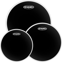 Evans etp-chr-r  набор пластиков 10", 12", 16" black chrome двойные, чёрные