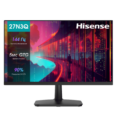 Монитор Hisense 27" 27N3Q, 1920x1080, IPS, 144Hz, HDMI+D-SUB, black